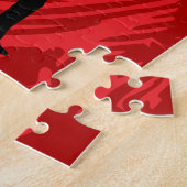 Boys Spy Party Red Fingerprint ジグソーパズル (側面)