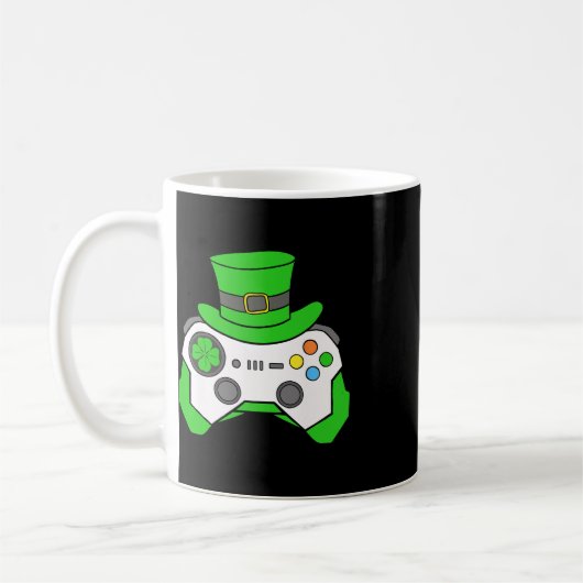 Boys St Patricks Day Video Game Controller Mens Ir コーヒーマグカップ (左)