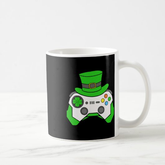 Boys St Patricks Day Video Game Controller Mens Ir コーヒーマグカップ (右)
