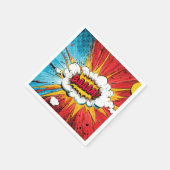 Boys Superhero Birthday Party Napkin スタンダードカクテルナプキン (角)