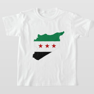 Boys' T-Shirts – シリアの地図 – シリア独立国旗 Tシャツ
