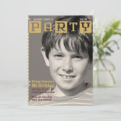 Boys Tech Magazineフォトバースデーパーティー 招待状 (スタンド正面)