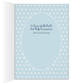 BOY'S Thank You Holy Communion Card - Brown Hair (内側 (右))