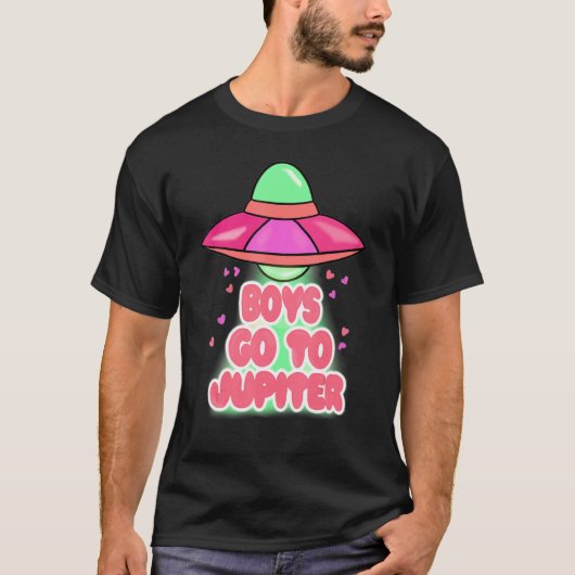 Boys To Jupiter Funny Alien Space Happy Valentines Tシャツ (正面)