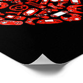 Boys Valentines Day Gaming Video Gamer Controller ポスター (角)