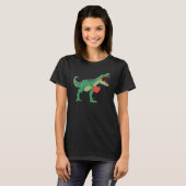 Boys Valentines Day Shirt Kids T Rex Dinosaur I St Tシャツ (正面フル)