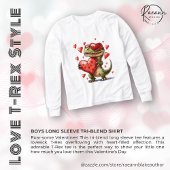 Boys Valentine's Day T-Rex Long Sleeve 