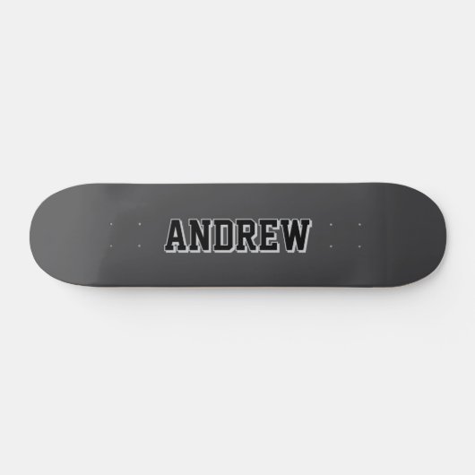 Boys Varsity Black Skateboard Personalized Name スケートボード (横)