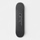 Boys Varsity Black Skateboard Personalized Name スケートボード (正面)