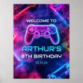 Boys Video Gaming Birthday Partyへようこそ ポスター (正面)