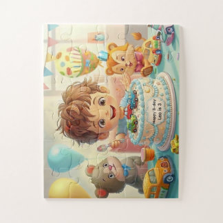 Boy's Whimsical Birthday Party & Cars ジグソーパズル