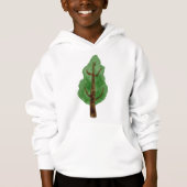 Boys White Pine Tree Nature Hoodie - Cool Forest (正面)