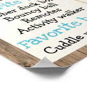 Boys woodland 1st Birthday Milestoneポスター ポスター (角)