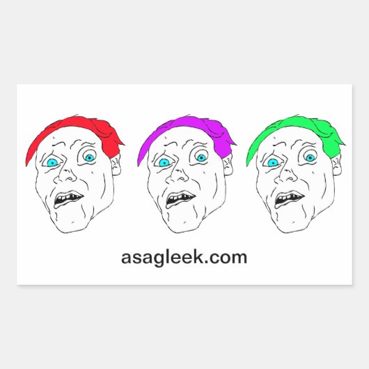 BOYZシ風変わりステッカー 長方形シール (正面)