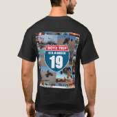 Boyz旅行の黒のワイシャツの胸および背部 Tシャツ (裏面)