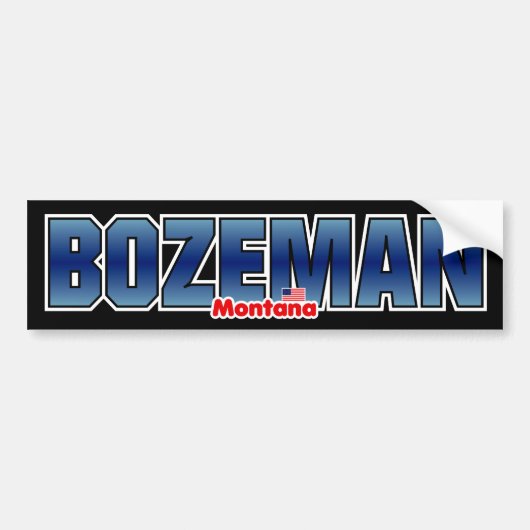 Bozemanのバンパー バンパーステッカー (正面)