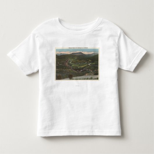 Bozeman、モンタナ- Bozemanはハイウェー10を渡します トドラーTシャツ (正面)