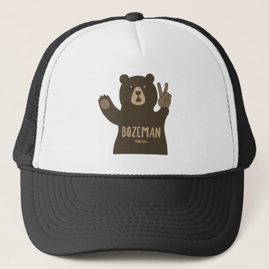 Bozeman Montana Peace Bear キャップ (正面)