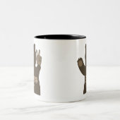 Bozeman Montana Peace Bear ツートーンマグカップ (中央)