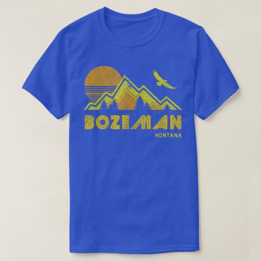 Bozeman Montana  Vintage Retro Tee  Tシャツ (デザイン正面)