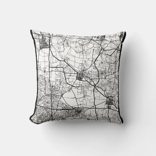 Bozhou China City Map クッション (正面)