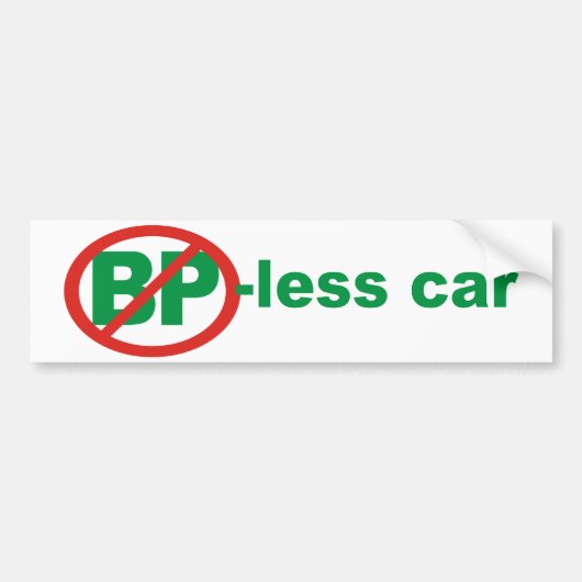 BPは車を放します バンパーステッカー (正面)