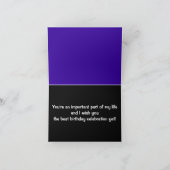 BPハッピーバースデーの叔父さんは縞で飾ります カード (内部)