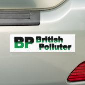 BP: イギリスの汚染者 バンパーステッカー (車上)