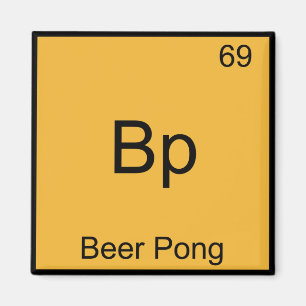 Bp -ビールポンおもしろい化学要素シンボルTee マグネット