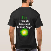 BP: "私達は小さい人々について気になり、" Tシャツ (裏面)