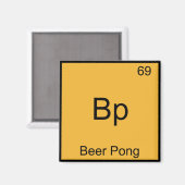 Bp - Beer Pong Chemistry要素おもしろいシンボルT型 マグネット (正面/裏面)