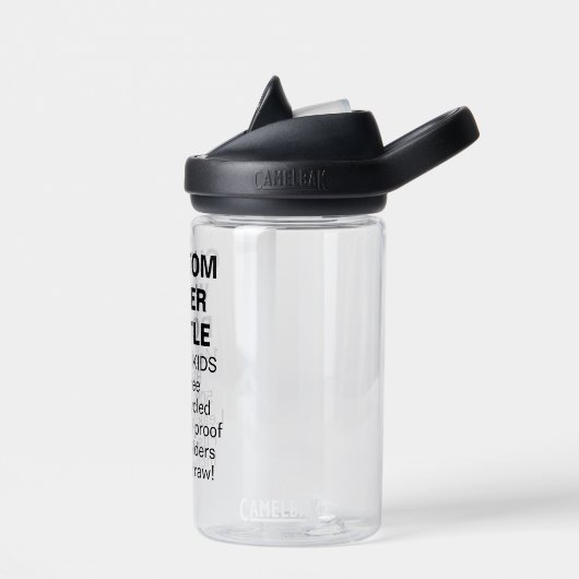 BPAフリーカスタムキッズウォーターボトル14ozとストロー ウォーターボトル (左面)