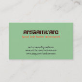 bpcのArtisanwareのデザインのビジネスまたはプロフィールカード 名刺 (裏面)
