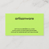 bpcのArtisanwareのニットのビジネスまたはプロフィールカード 名刺 (裏面)