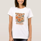 BPD境界性人格障害オレンジ色フローラ Tシャツ (正面)