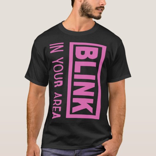 BPINKファンのためのエリアでの点滅 Tシャツ (正面)