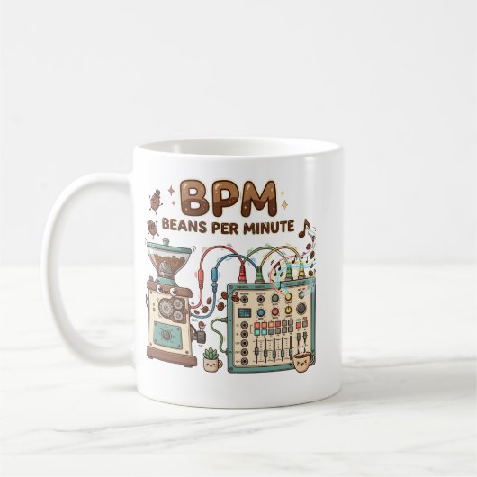 BPM – Beans Per Minute – Producer Kaffee コーヒーマグカップ (左)