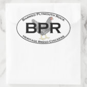 BPR - Barred Plymouth Rock伝統繁殖鶏 楕円形シール (バッグ)