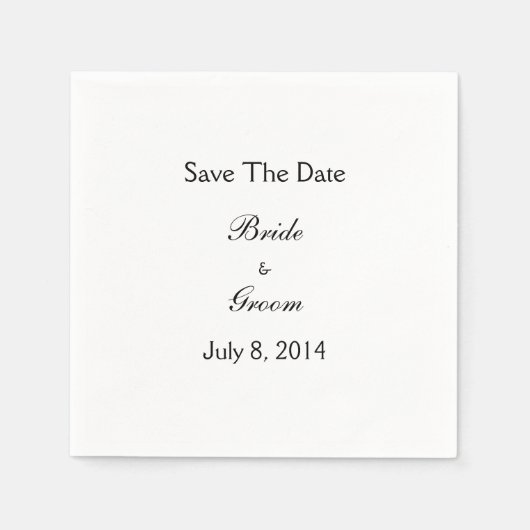 <bpt i="2"/>セーブザデート<ept i="1"/> スタンダードカクテルナプキン (正面)