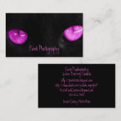 BPURの黒猫の紫色の目 名刺 (正面/裏面)