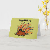 BQ – 山嵐おもしろい誕生日カード カード (黄色い花)