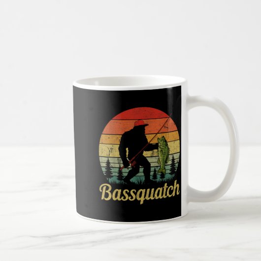 Bquatch B Fishing Humor Bigfoot Ufo Sasquatch  コーヒーマグカップ (右)