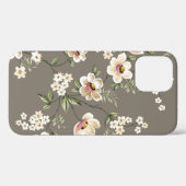 brに緑の模様葉のかわいいクリームフラワー Case-Mate iPhoneケース (裏面 (横))
