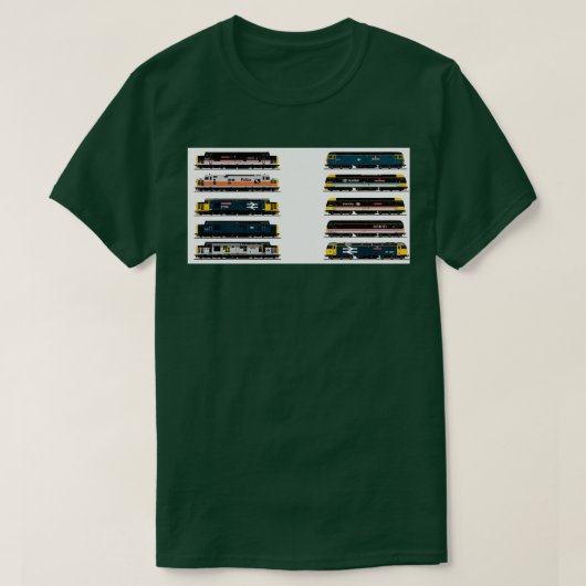 BRクラス37 AMPクラス47機関車1 Tシャツ (デザイン正面)