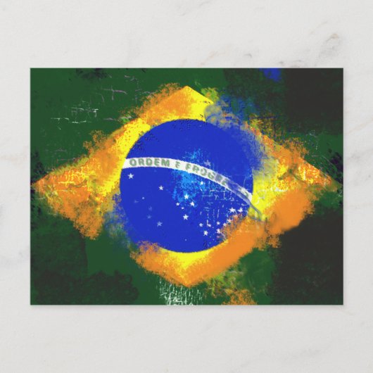 BRブラジル国旗 ポストカード (正面)