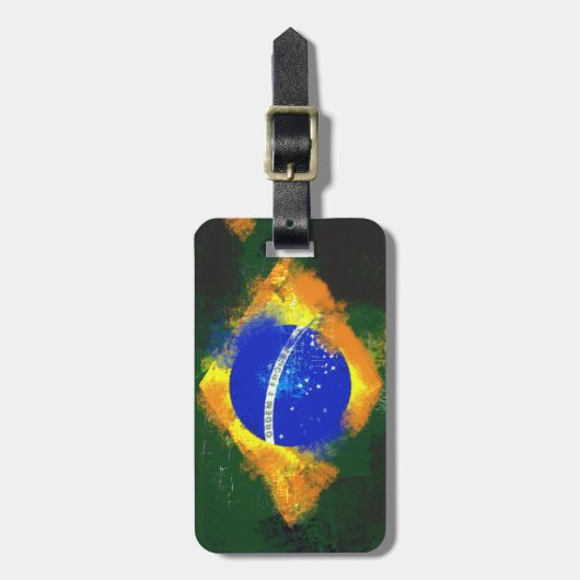 BRブラジル国旗 ラゲッジタグ (正面縦)