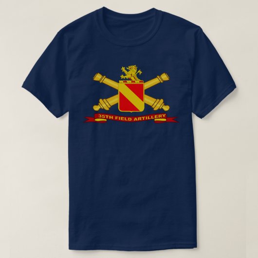 Brリボン付き第35フィールド砲兵 Tシャツ (デザイン正面)