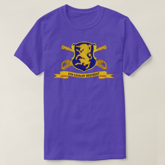 Brリボン付き第6騎兵連隊 Tシャツ (デザイン正面)