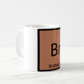 Br - ブラートヴルスト ソーセージ 化学 周期表 コーヒーマグカップ (正面左)