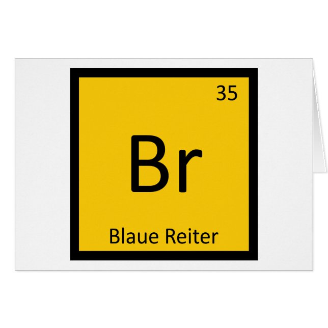 Br - ブリュッケ＋Blaue Reiter 絵画 化学元素周期表 (正面横)